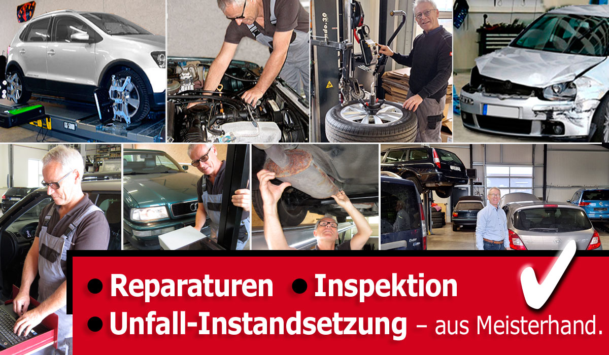 KFZ-Meisterbetrieb – Inspektion, Reparatur, Unfall-Instandsetzung